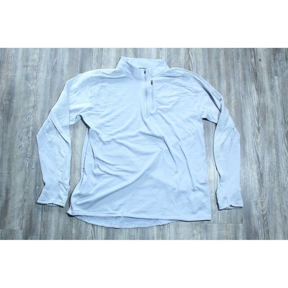 Nike Running Dri-FIT Mens XL Light Blue Half Zip Pullover Thumbholes Pocket